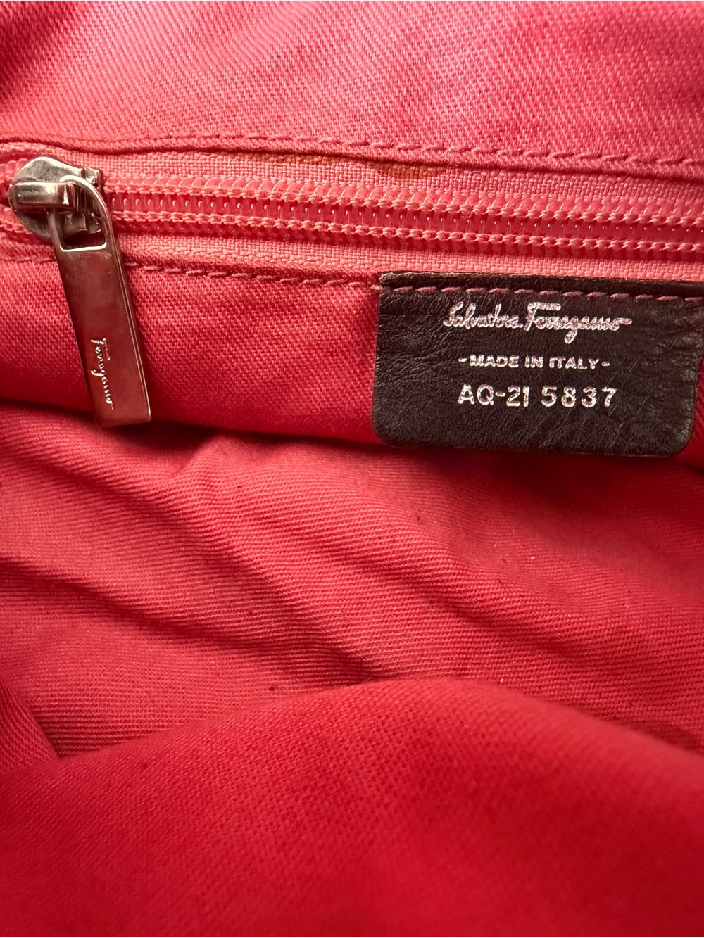 Vtg Salvatore Ferragamo Chocolate Suede & Leather Handbag Shoulder Bag Dome Bag - Picture 11 of 16